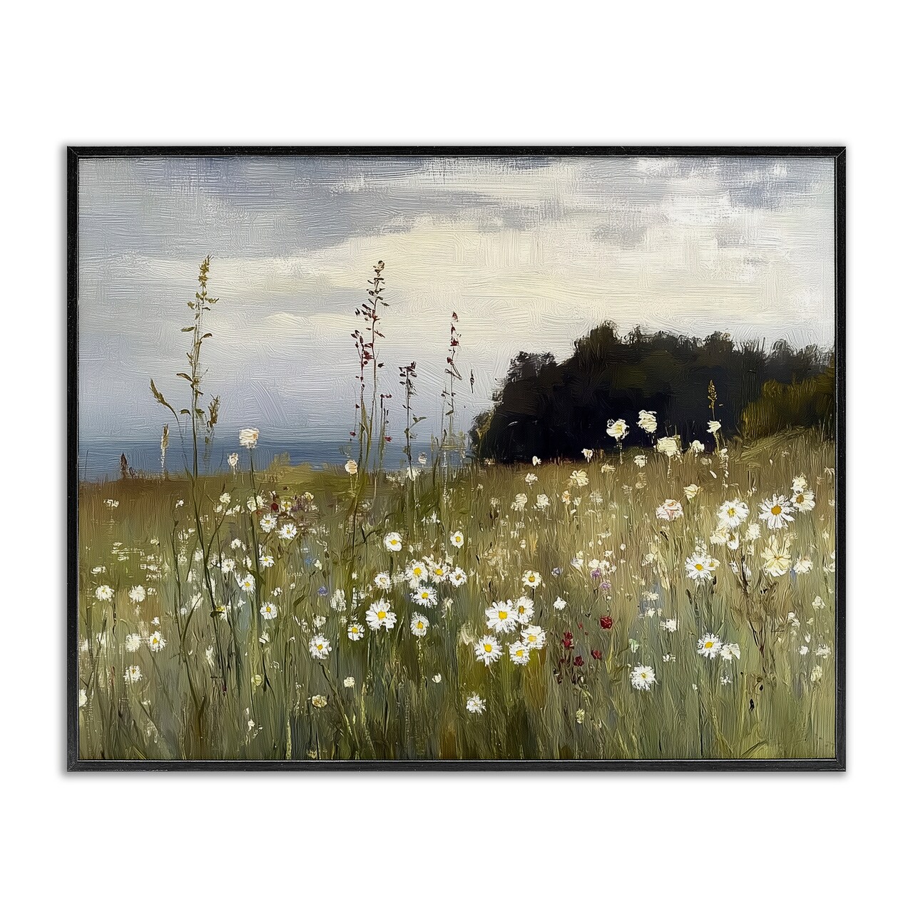 Stupell Industries Seaside Daisy Meadow Framed Giclee By Annabelle Hall